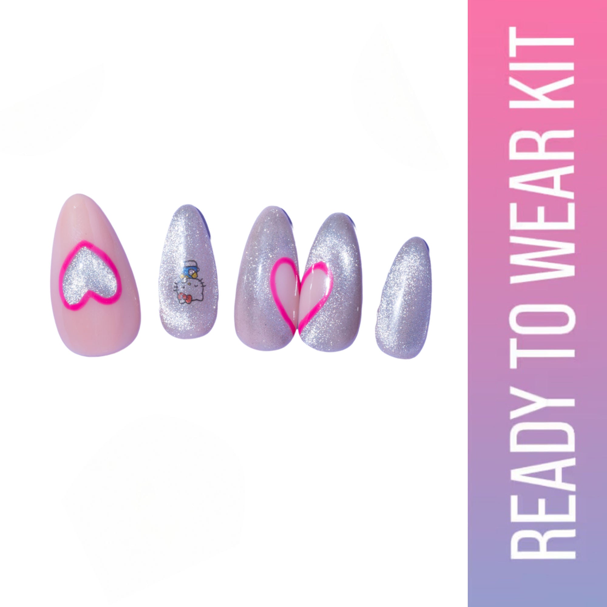 SOEZI Bow Of Love Reusable Press On Nail - Ready To Wear Kit | Grocsy