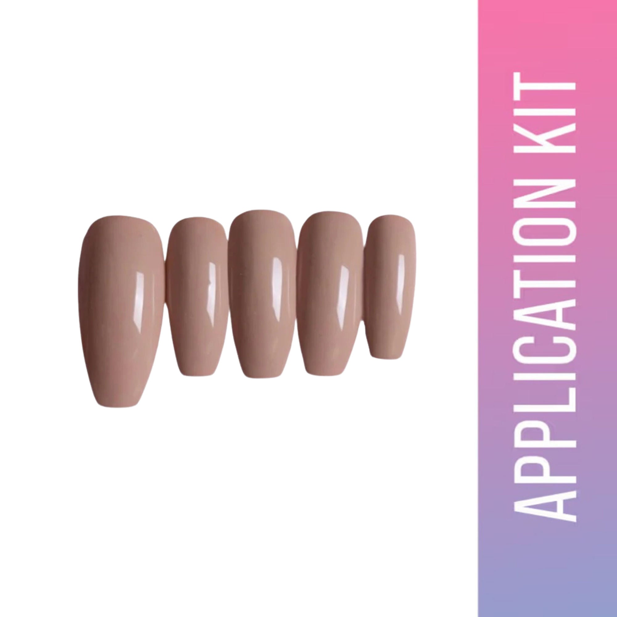 SOEZI Beige Craze Reusable Press On Nails - Application Kit | Grocsy