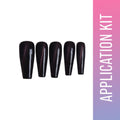 SOEZI Black Magic Reusable Press On Nails - Application Kit | Grocsy
