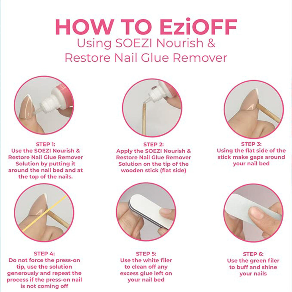 SOEZI Black Magic Reusable Press On Nail - Ready To Wear Kit | Grocsy