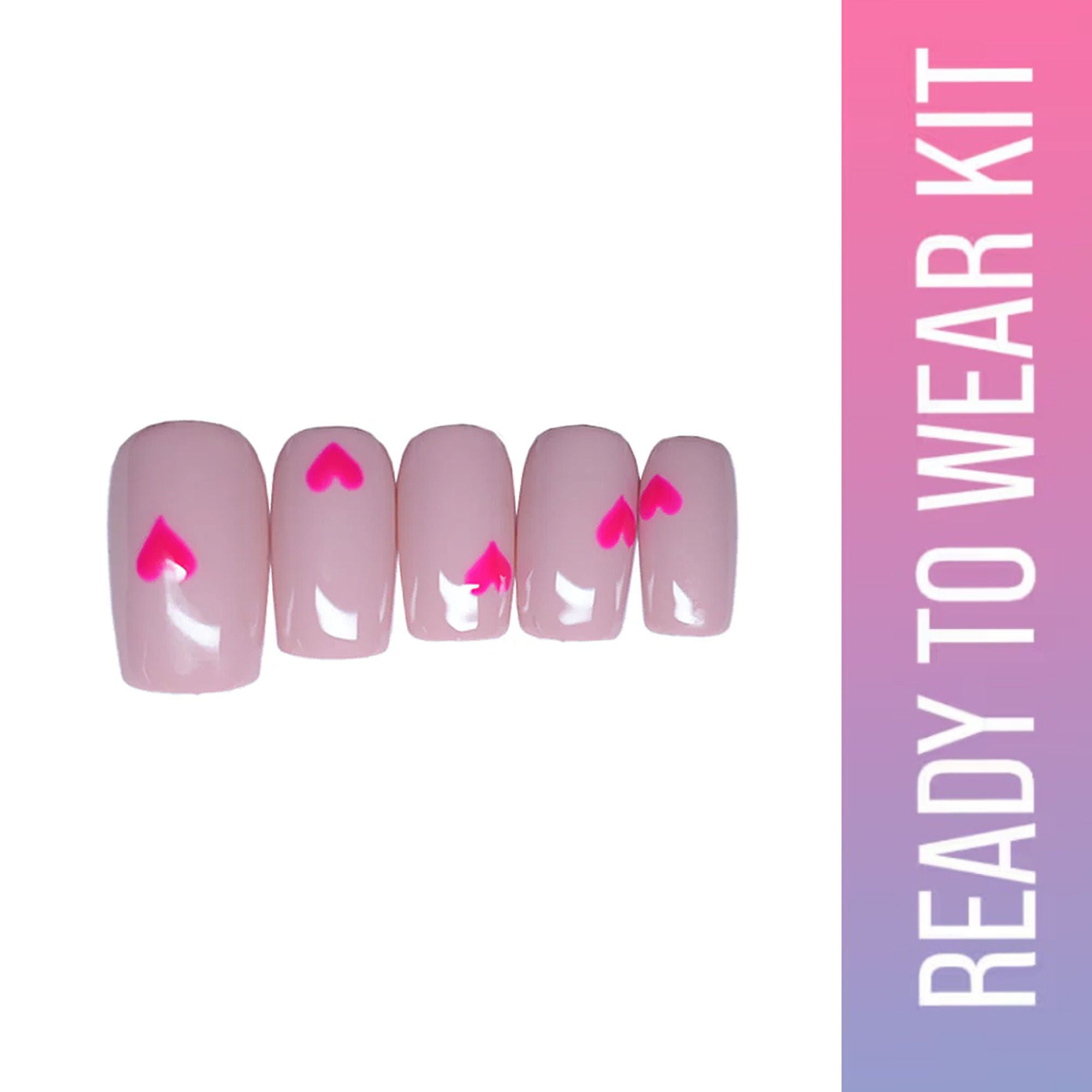 SOEZI I Heart You Reusable Press On Nail - Ready To Wear Kit | Grocsy