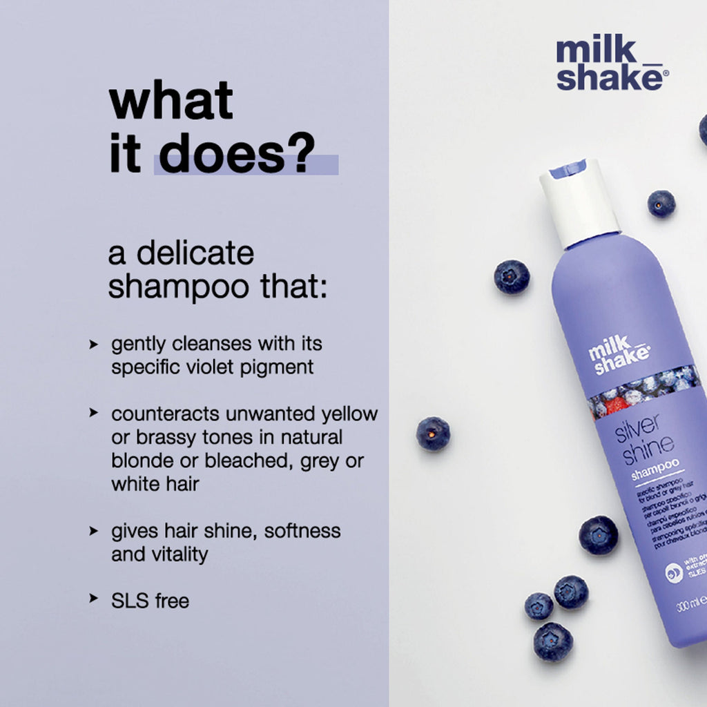 Milkshake Silver Shine Shampoo For Blond & Grey Hair | Grocsy