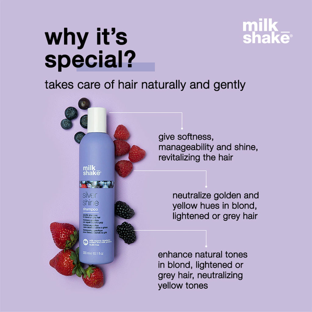 Milkshake Silver Shine Shampoo For Blond & Grey Hair | Grocsy