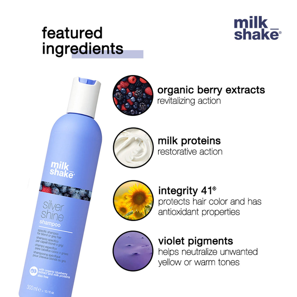 Milkshake Silver Shine Shampoo For Blond & Grey Hair | Grocsy