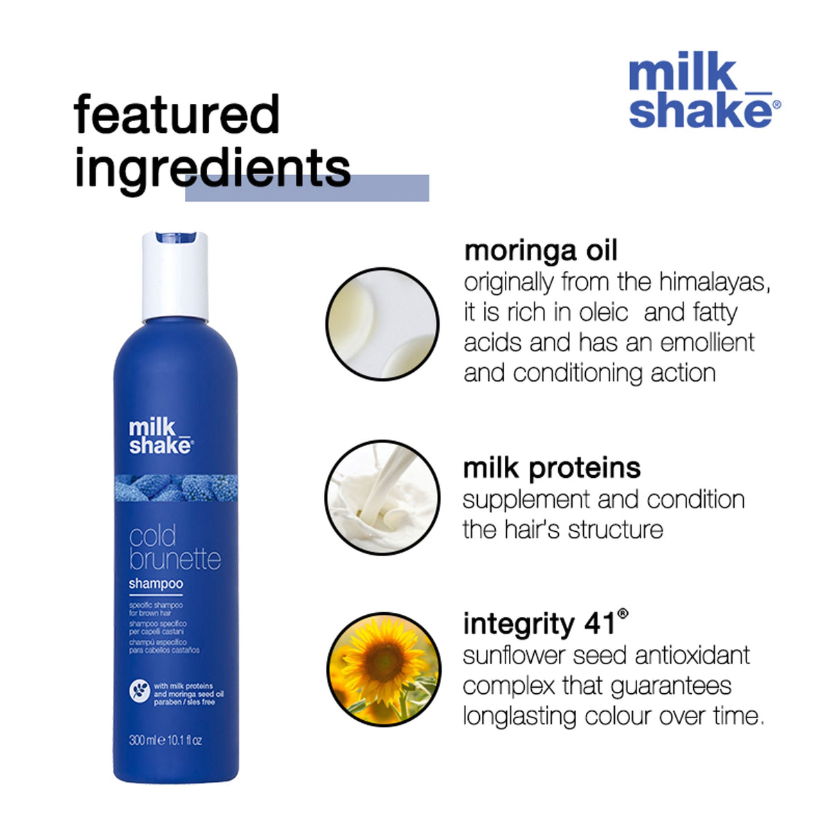 Milkshake Cold Brunette Shampoo For Brown & Dark Blond Hair | Grocsy