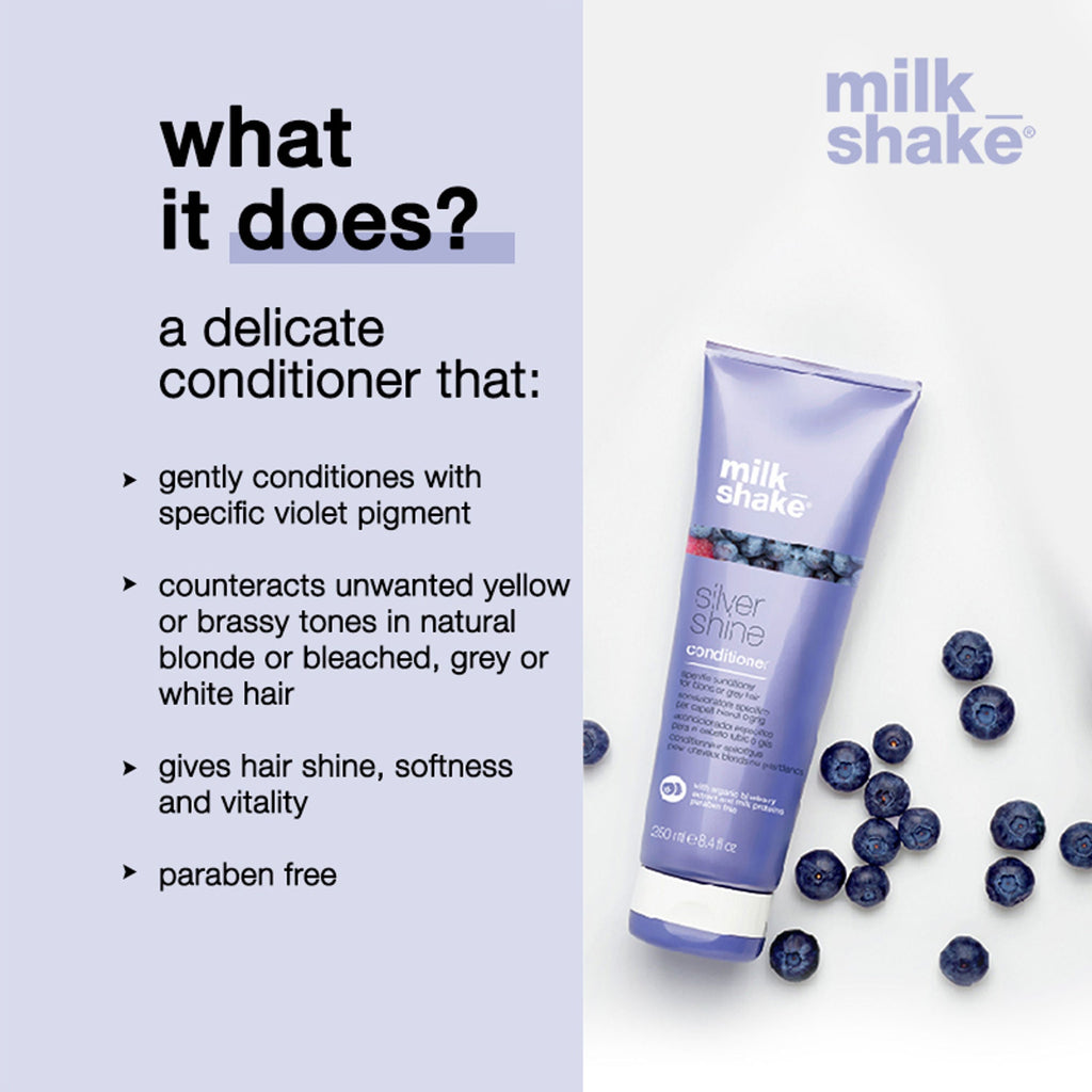 Milkshake Silver Shine Conditioner For Blond & Grey Hair | Grocsy