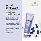Milkshake Silver Shine Conditioner For Blond & Grey Hair | Grocsy