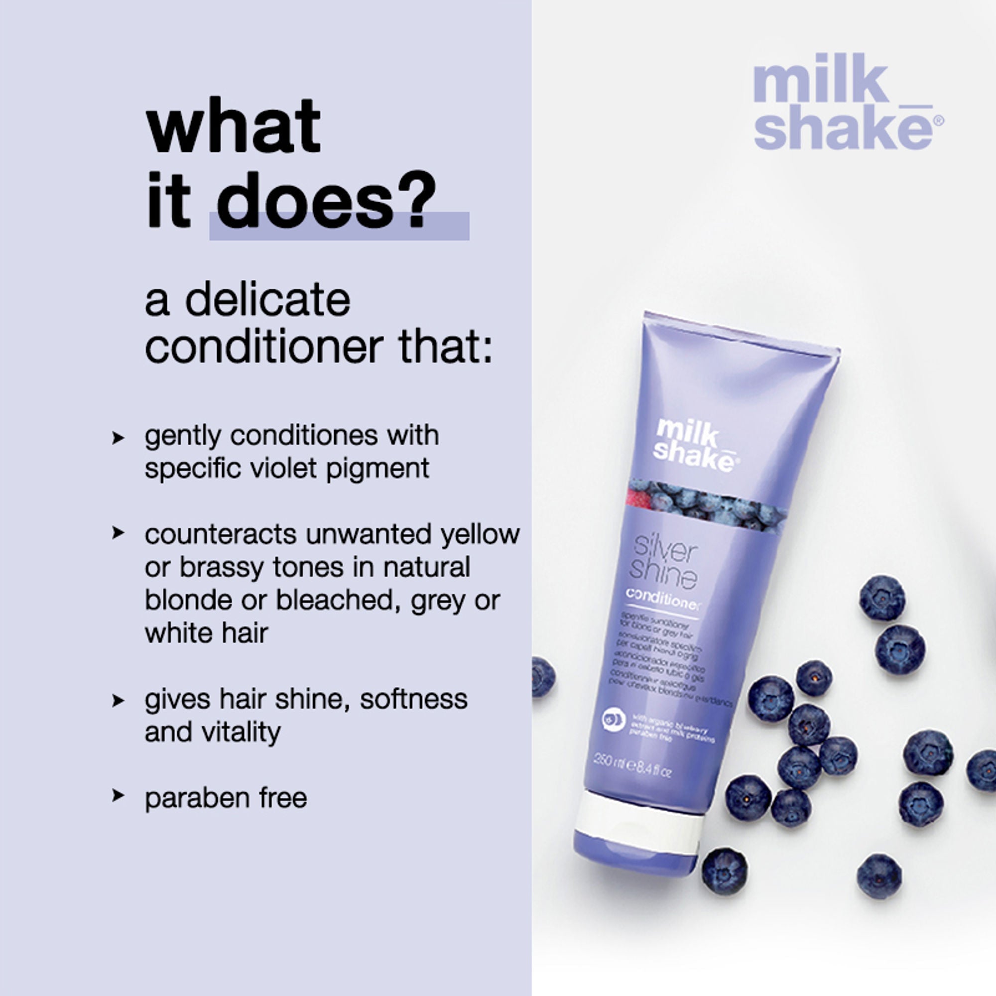 Milkshake Silver Shine Conditioner For Blond & Grey Hair | Grocsy