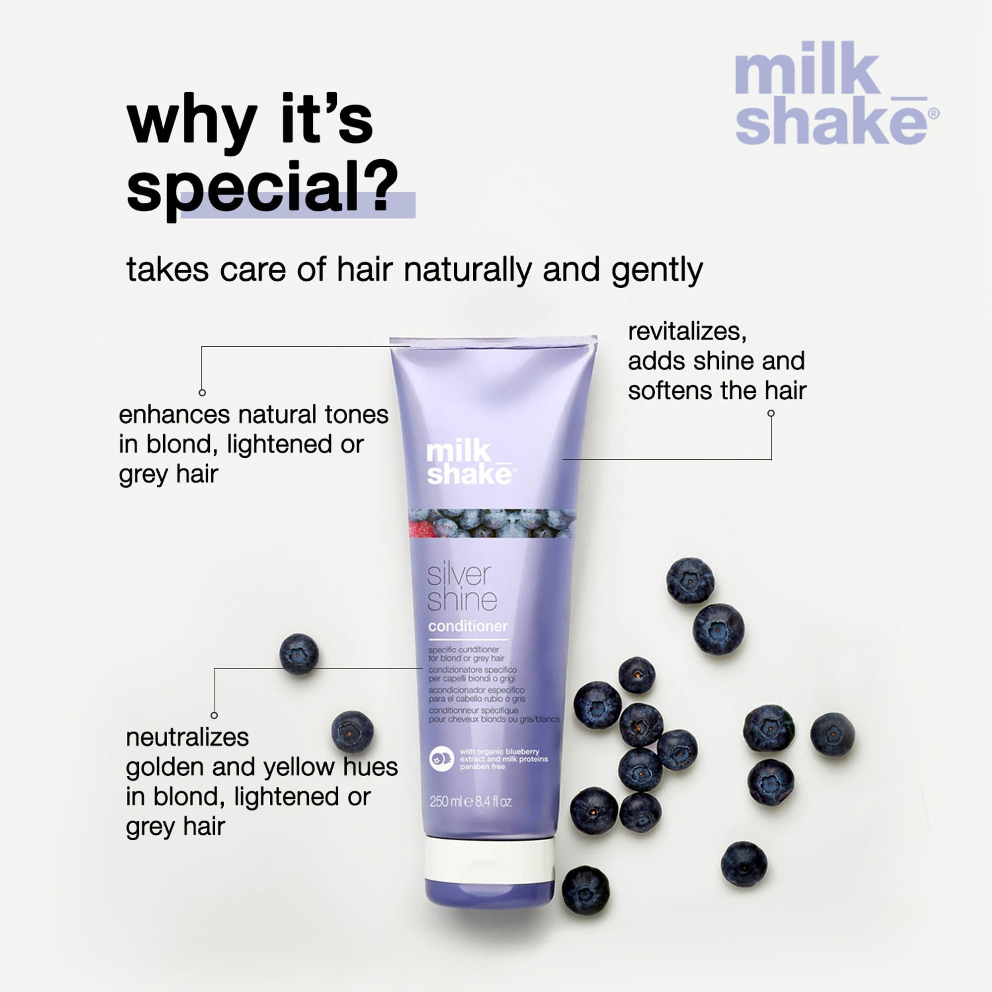 Milkshake Silver Shine Conditioner For Blond & Grey Hair | Grocsy