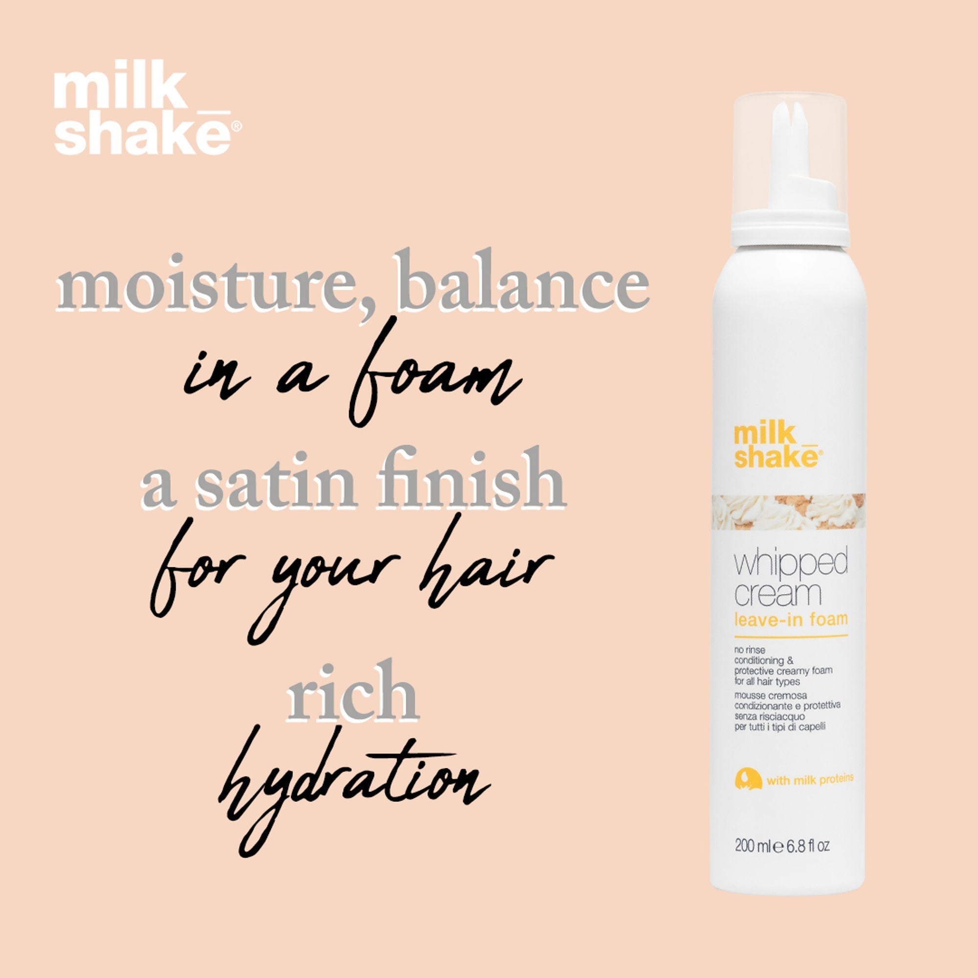 Milkshake Whipped Cream Leave-In Conditioner For Soft & Manageable Hair With UV & Heat Protection | Grocsy