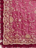 kasee Floral Zari Pure Georgette Saree | Grocsy