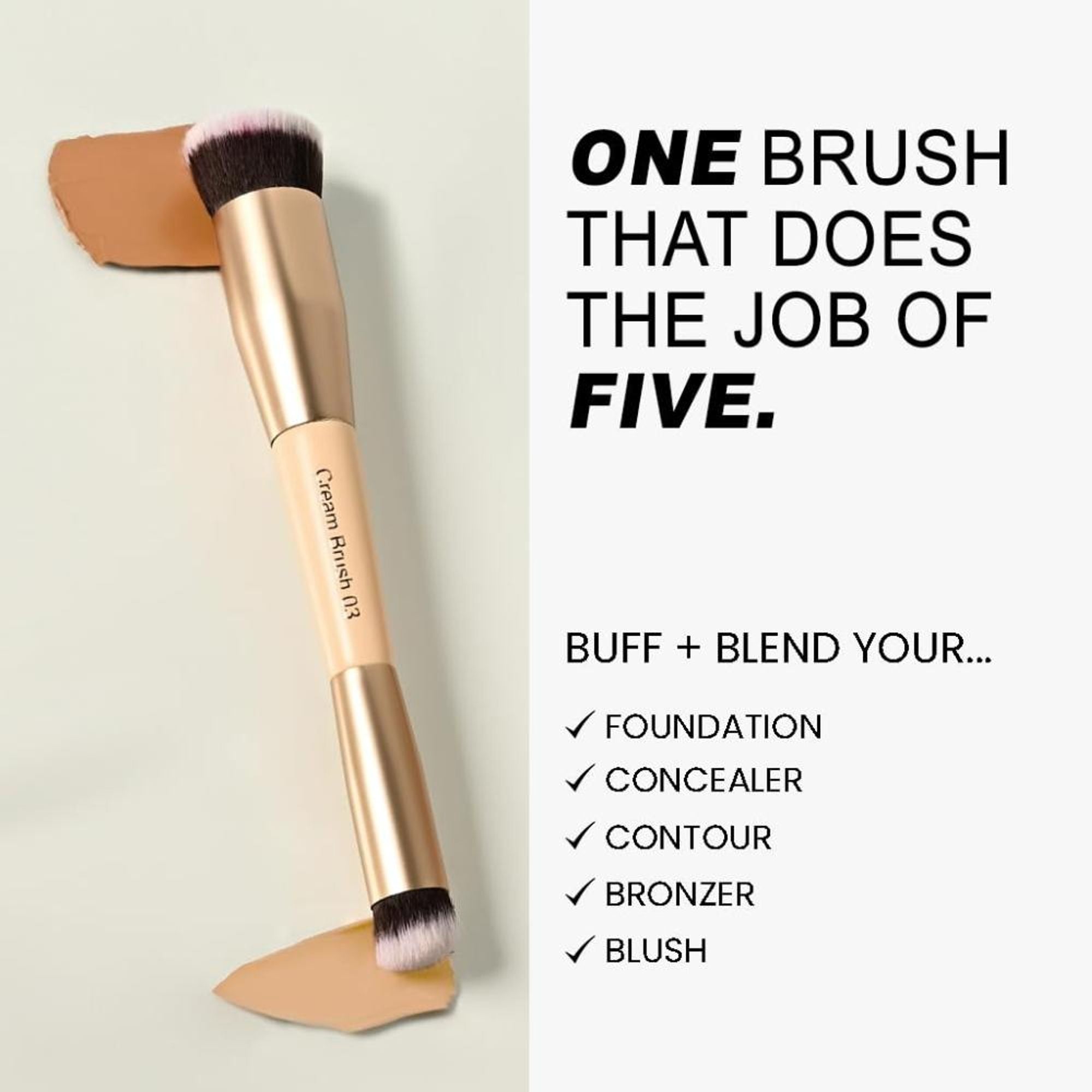 Milagro Beauty Dual End Cream Brush 03 | Grocsy