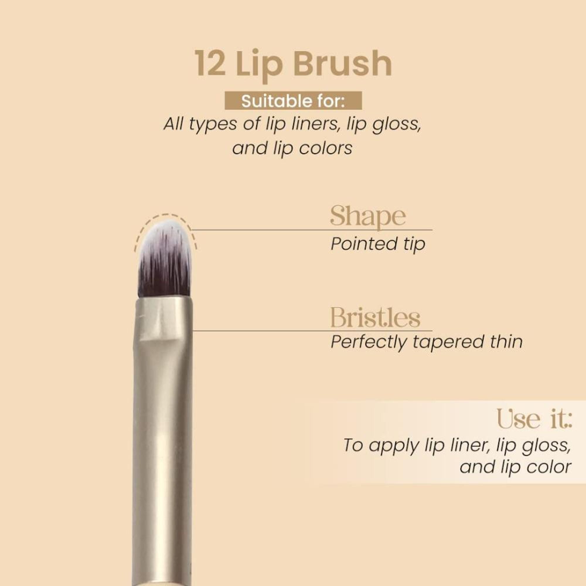 Milagro Beauty Lip Brush 12 | Grocsy