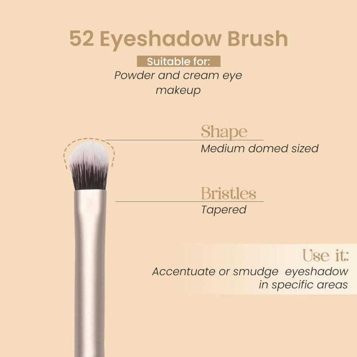 Milagro Beauty Eyeshadow Brush 52 | Grocsy