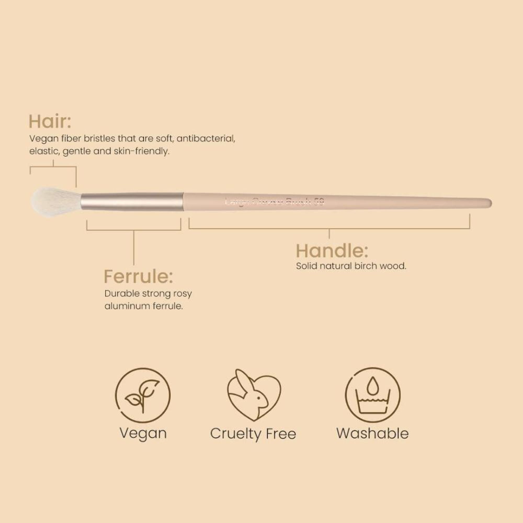 Milagro Beauty Large Crease Brush 59 | Grocsy