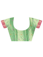 Sangria Rust Ethnic Woven-Designed Festive Saree With Blouse Piece | Grocsy