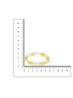 Clear Quartz & Citrine Yellow and White Beads Bracelet - Ruby Raang | Grocsy