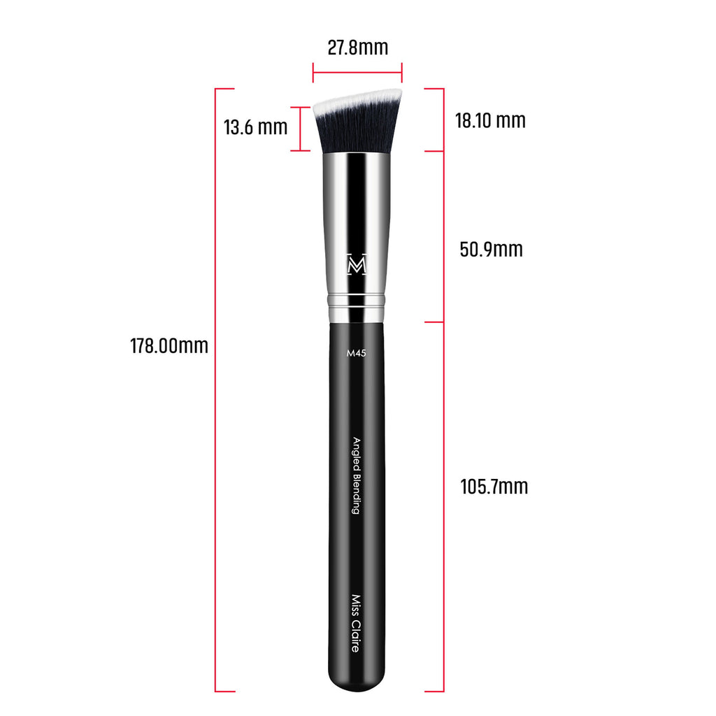 Miss Claire M45 - Angled Blending Brush - Chrome | Grocsy
