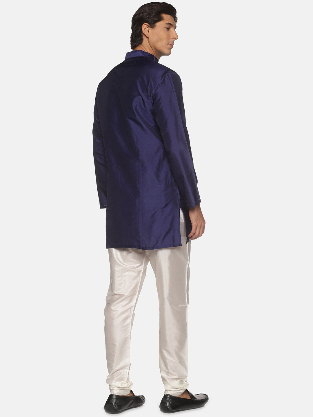 Sethukrishna Men Navy Blue Kurta with Pyjamas | Grocsy