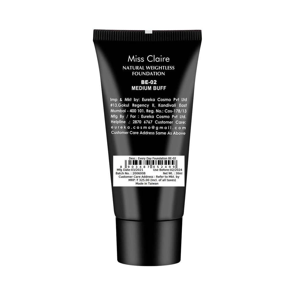 Miss Claire Everyday Foundation - Be-02 Medium Buff | Grocsy