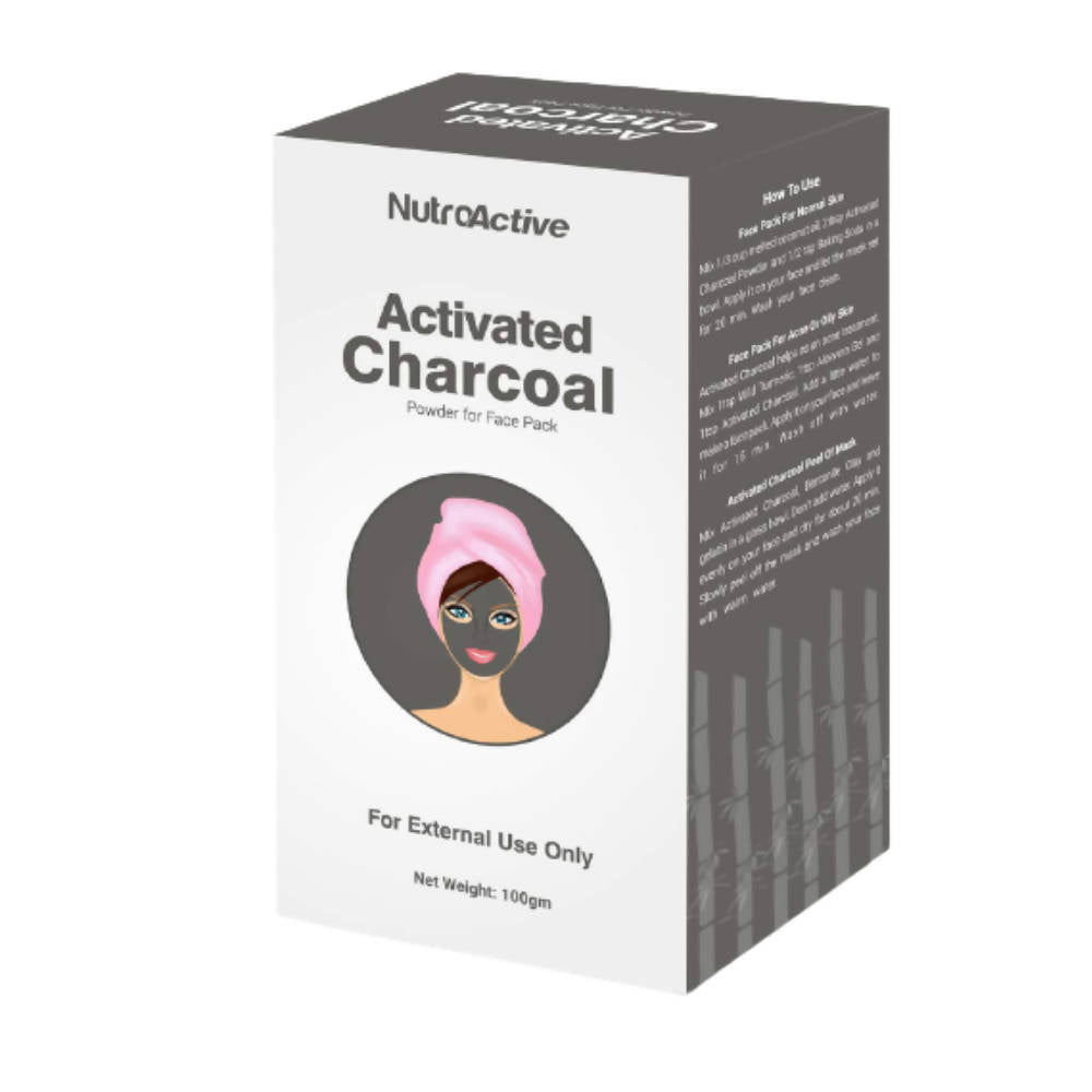NutroActive Activated Charcoal Powder for Face Pack | Grocsy