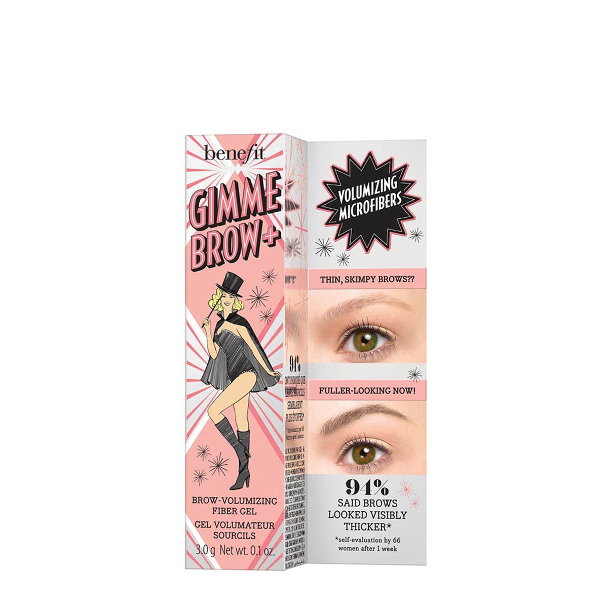 Benefit Cosmetics Gimme Brow+ Brow-Volumizing Fiber Gel - 4.5 Neutral Deep Brown | Grocsy
