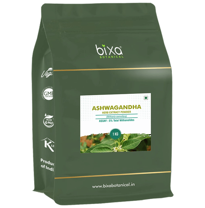 Bixa Botanical Ashwagandha Herb Extract Powder 5% Total Withanolides | Grocsy