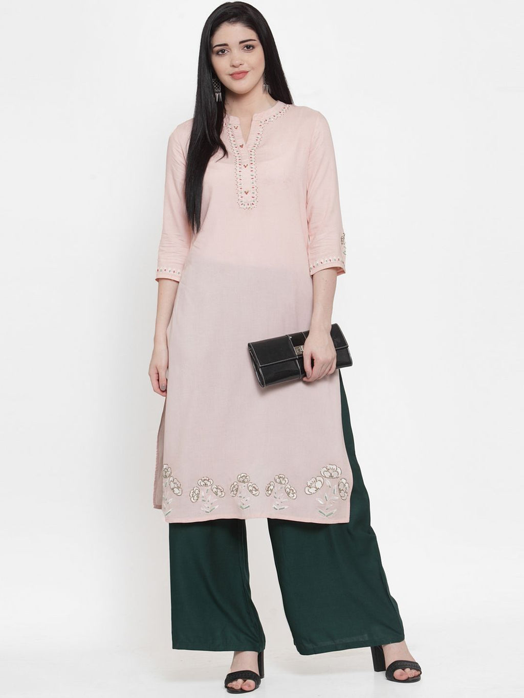 TAG 7 Women Pack of 2 Solid Flared Palazzos | Grocsy
