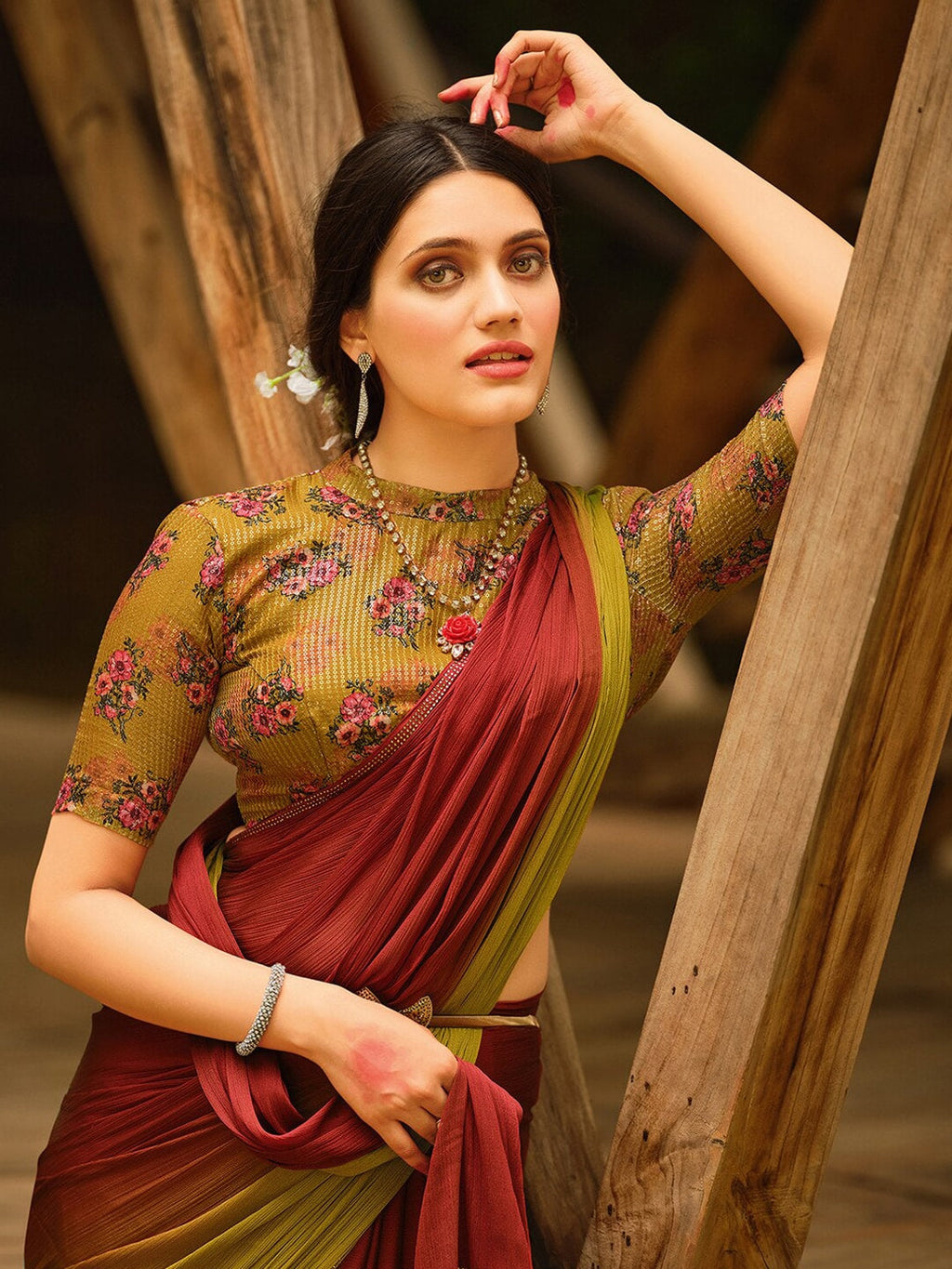 Saree Mall Ombre Beads and Stones Sarees | Grocsy