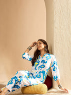 Indo Era Women Printed Regular Kurti with Trousers | Grocsy