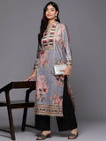Ahalyaa Women's Traditional wear Kurta - Grey | Grocsy