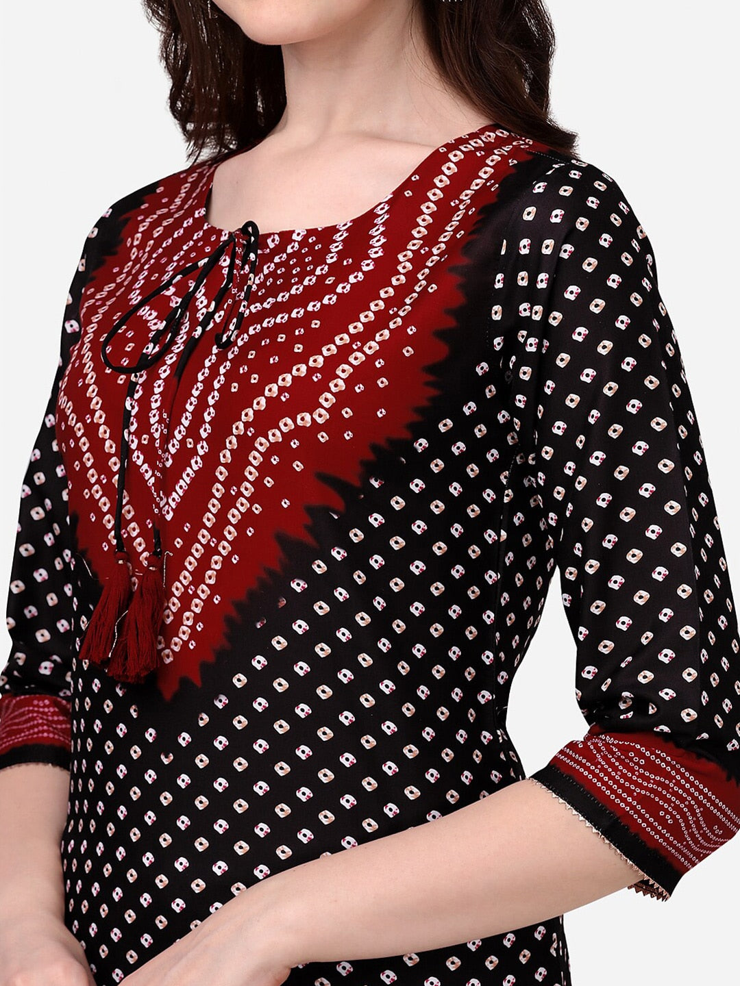 HERE&NOW Bandhani Printed Kurta | Grocsy