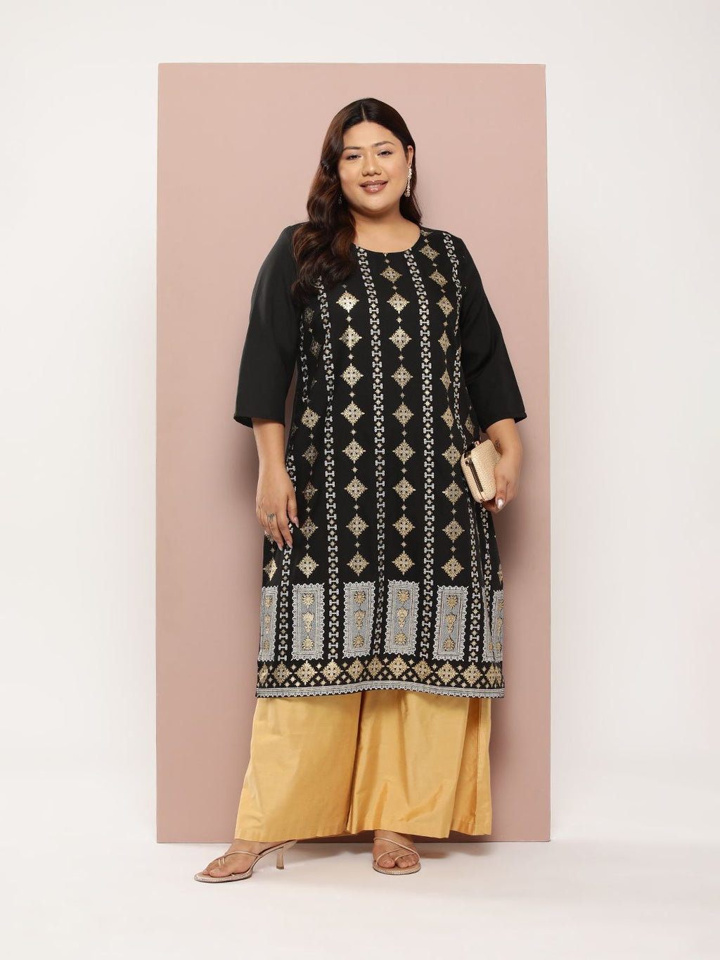 Sztori Plus Size Ethnic Motifs Print Kurta | Grocsy
