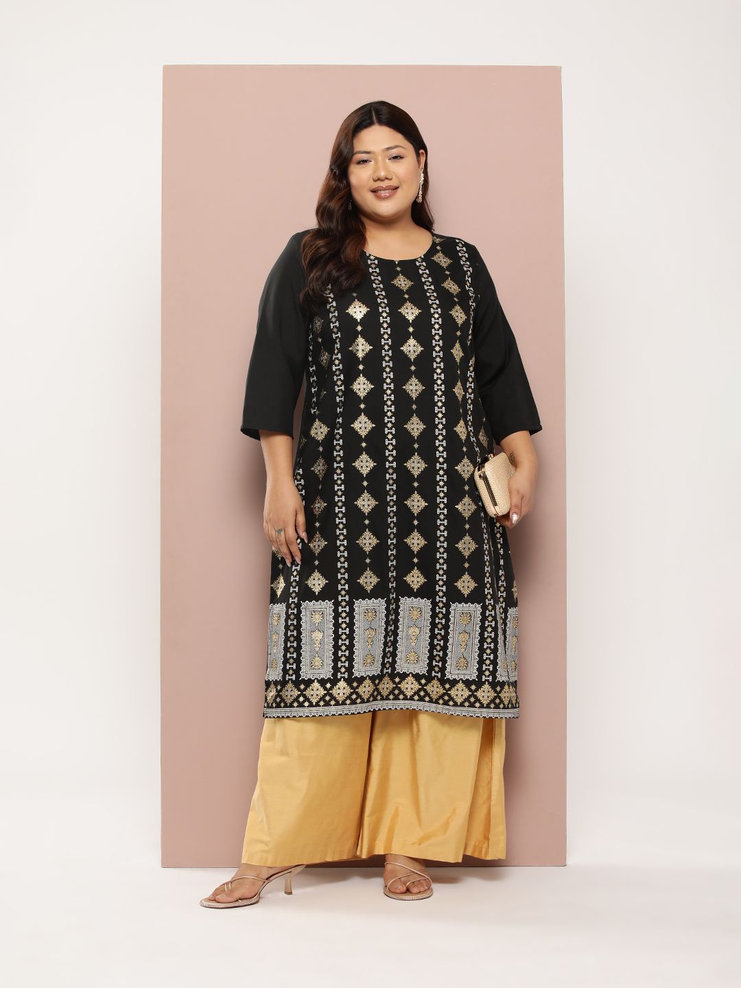 Sztori Plus Size Ethnic Motifs Print Kurta | Grocsy