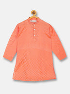 Sethukrishna Boys Orange Kurta with Pyjamas | Grocsy