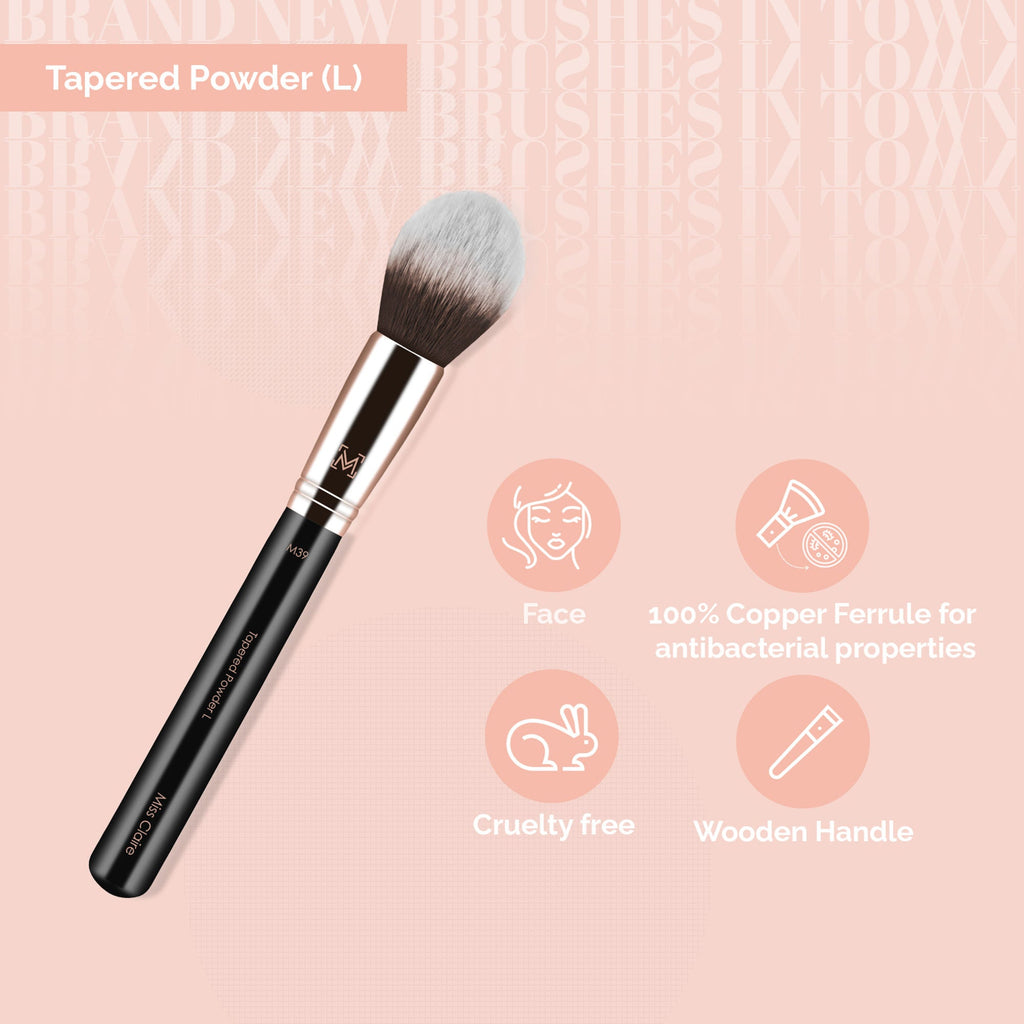 Miss Claire M39 - Tapered Powder (L) Brush - Rose Gold | Grocsy