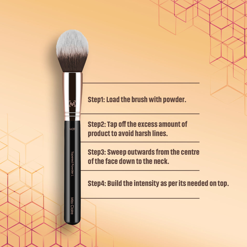 Miss Claire M39 - Tapered Powder (L) Brush - Rose Gold | Grocsy