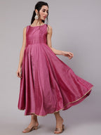 Aks Woven Design Gotta Patti Anarkali Kurta | Grocsy