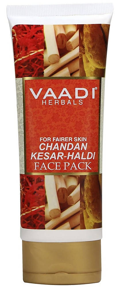 Vaadi Herbals Chandan Kesar Haldi Face Pack | Grocsy