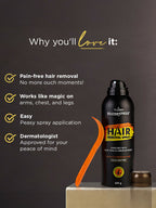 VI-JOHN Dermatologically Tested Master Stroke Lemon & Aloevera Hair Removal Spray For Men | Grocsy