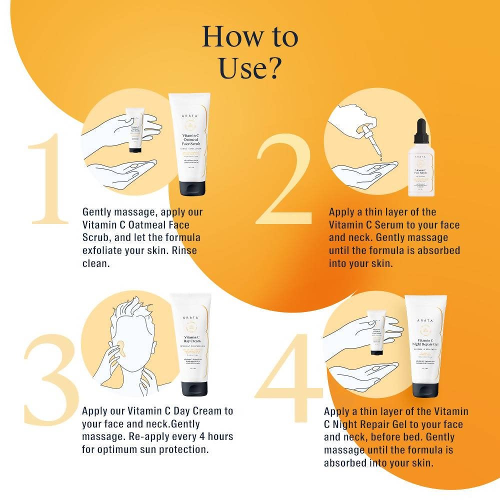 Arata Vitamin C Overnight Face Regime | Grocsy