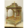 Silver Coated Multi Color Pooja Mandir / Pooja Mandiram Multi Color | Grocsy