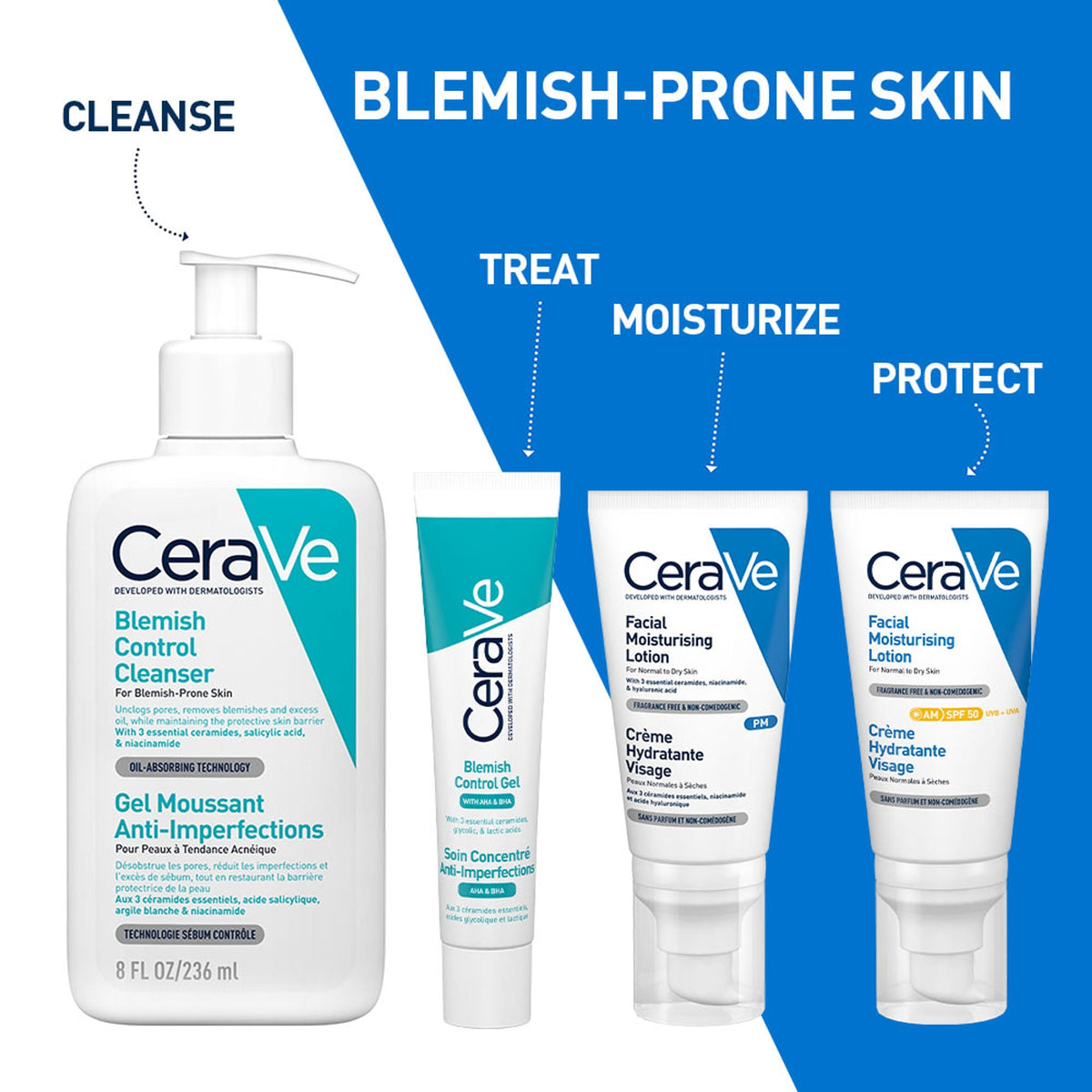 CeraVe Blemish Control Gel with 2% Salicylic Acid, AHA & Niacinamide for Acne Spot Treatment | Grocsy