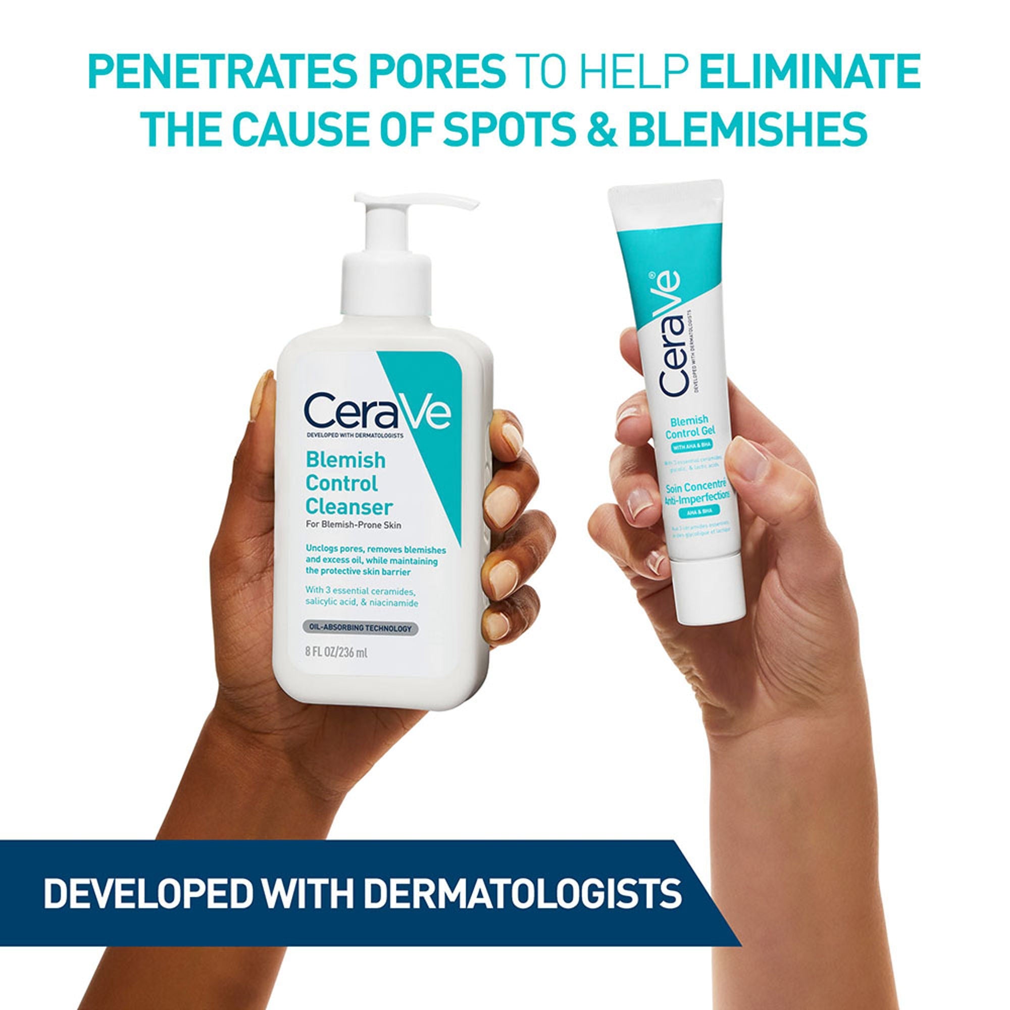 CeraVe Blemish Control Gel with 2% Salicylic Acid, AHA & Niacinamide for Acne Spot Treatment | Grocsy