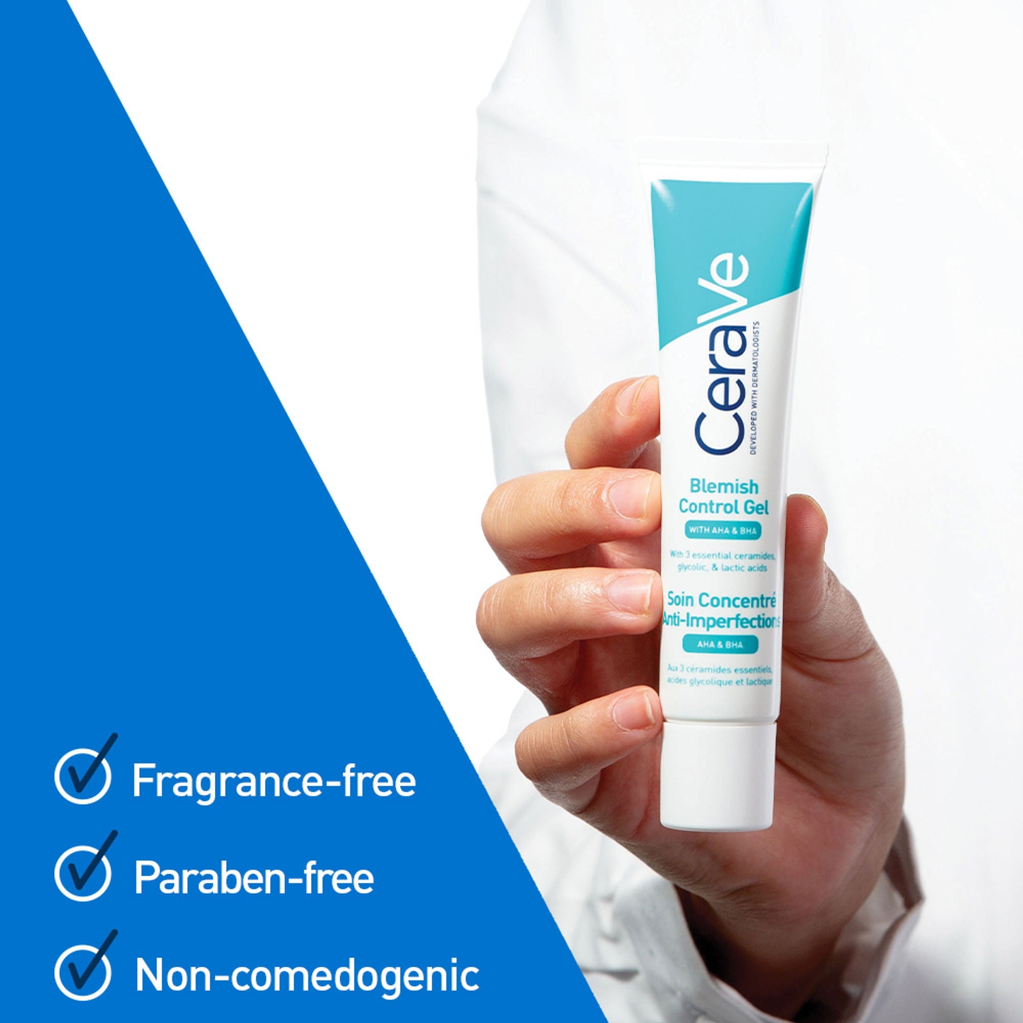 CeraVe Blemish Control Gel with 2% Salicylic Acid, AHA & Niacinamide for Acne Spot Treatment | Grocsy