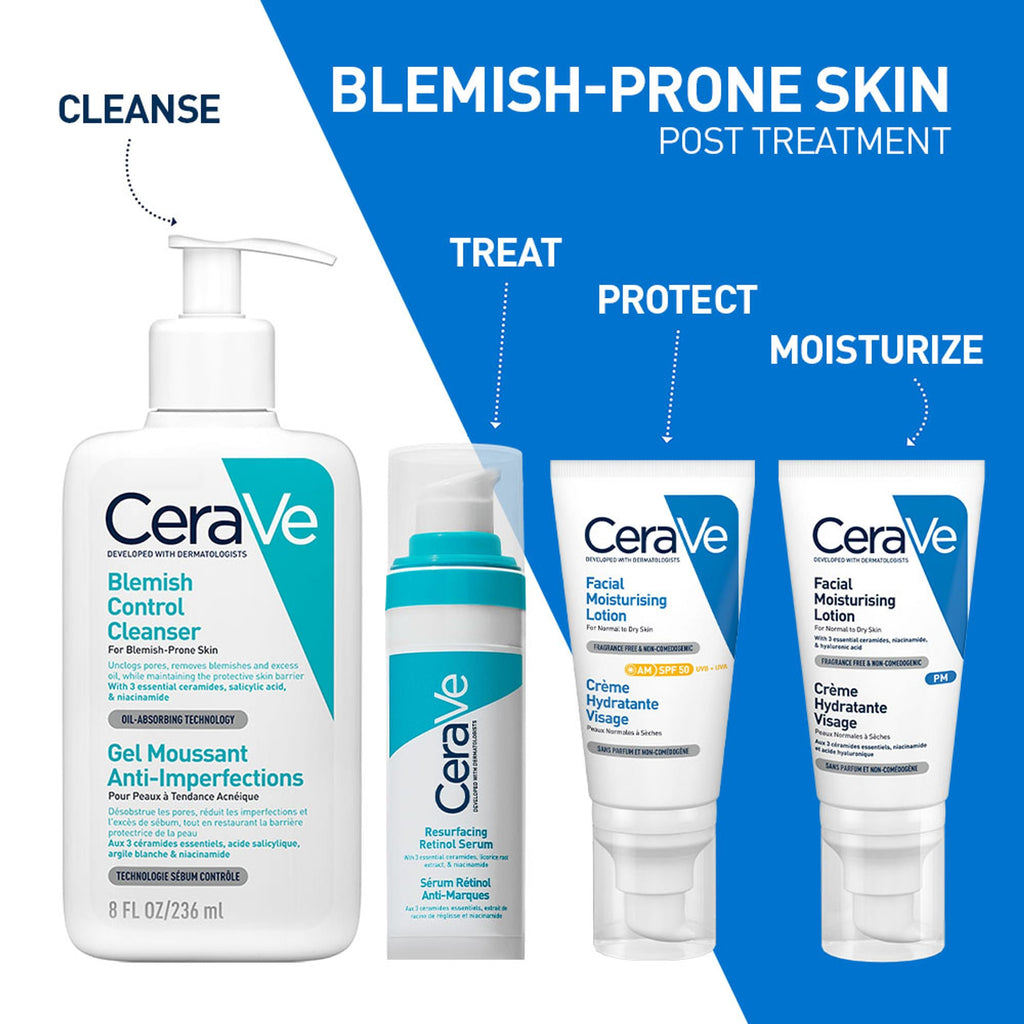 CeraVe Resurfacing Retinol Serum, Reduces Acne Marks with Licorice Root Extract & Niacinamide | Grocsy