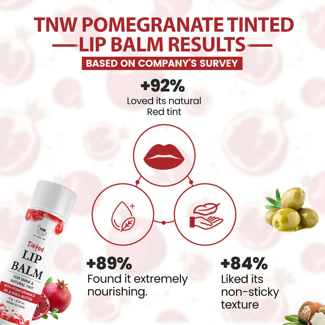 The Natural Wash Moisturizing Pomegranate Tinted Lip Balm | Grocsy