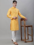 Sojanya Geometric Embroidered Thread Work Cotton Silk Kurta | Grocsy