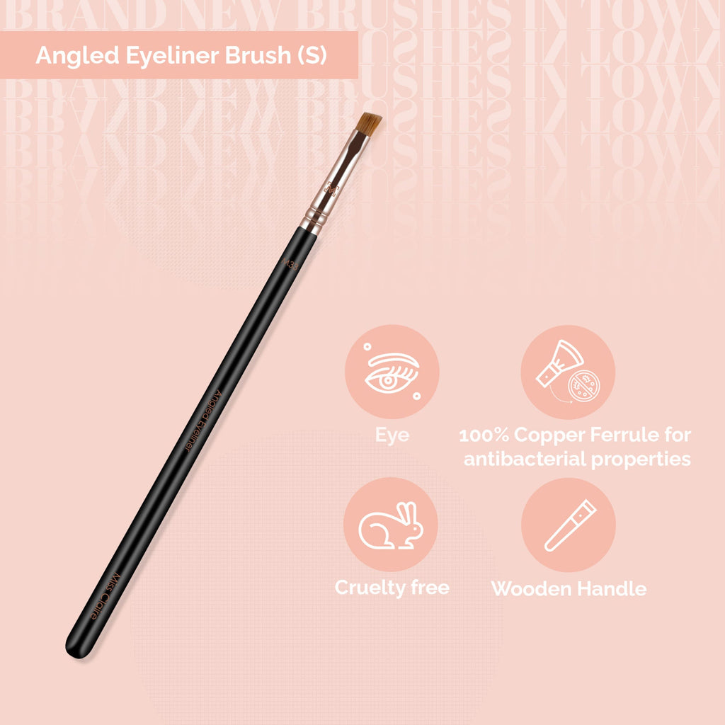 Miss Claire M33 - Angled Eyeliner Brush (S) - Rose Gold | Grocsy