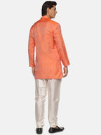 Sethukrishna Men Orange Kurta with Pyjamas | Grocsy